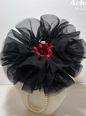 Achen/ 超大芭蕾黑天鹅发圈正脸可见发圈法式女发饰发绳头绳原创