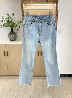 对版货 好穿显瘦显高 精梳牛仔棉九分裤 百搭中高腰  00888弹力裤