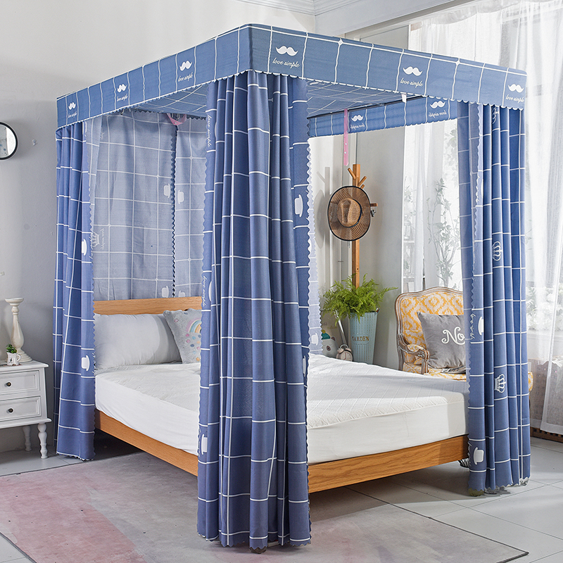 家用全包围遮挡帘卧室双人床1.5米1.8米隔断帘挡风布帘遮光防尘顶