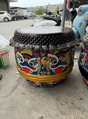 高品质牛皮醒狮鼓舞狮鼓迷你老式大鼓演出鼓成人学校10寸幼儿园鼓