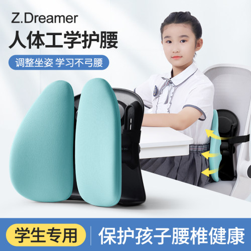 知梦人人体工学护腰靠垫学生腰靠居家学习腰垫儿童坐姿矫正靠背垫