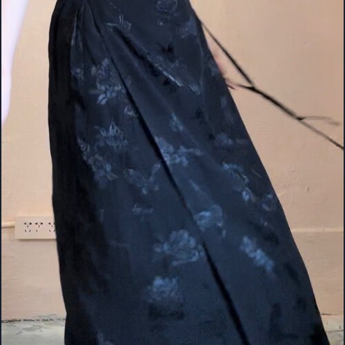 黑色半裙新中式国风一片式裹裙