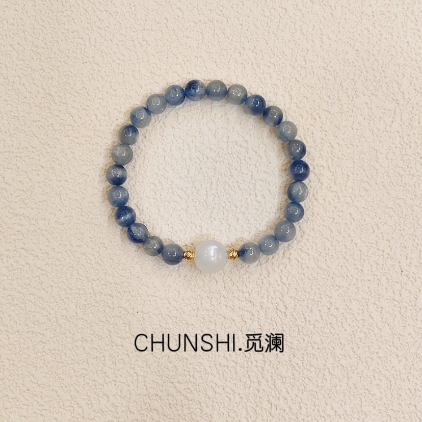 CHUNSHI.「觅蓝」新中式天然原创天然蓝晶石白月光手链手串饰品女