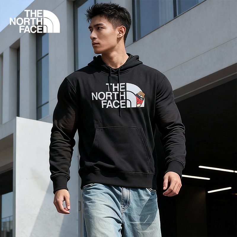 北面针织卫衣男款连帽上衣
