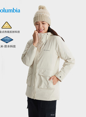 Columbia哥伦比亚羽绒服女士秋冬金点防水600蓬鹅绒防寒服XR1085