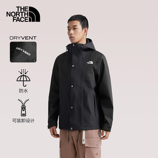 TheNorthFace北面冲锋衣男士春夏新款户外可ZIP休闲夹克外套8ESQ