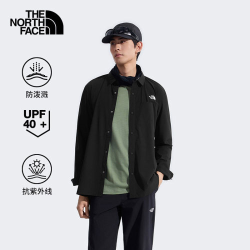 北面男户外防泼水防晒长袖衬衫