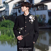 唐装 新中式 学生DK班服制服外套 西服套装 国风高级感西装 中山装 男士