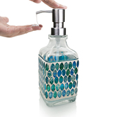 北欧地中海蓝色海风马赛克洗手液化瓶妆乳液玻璃瓶卫生间装 饰容器