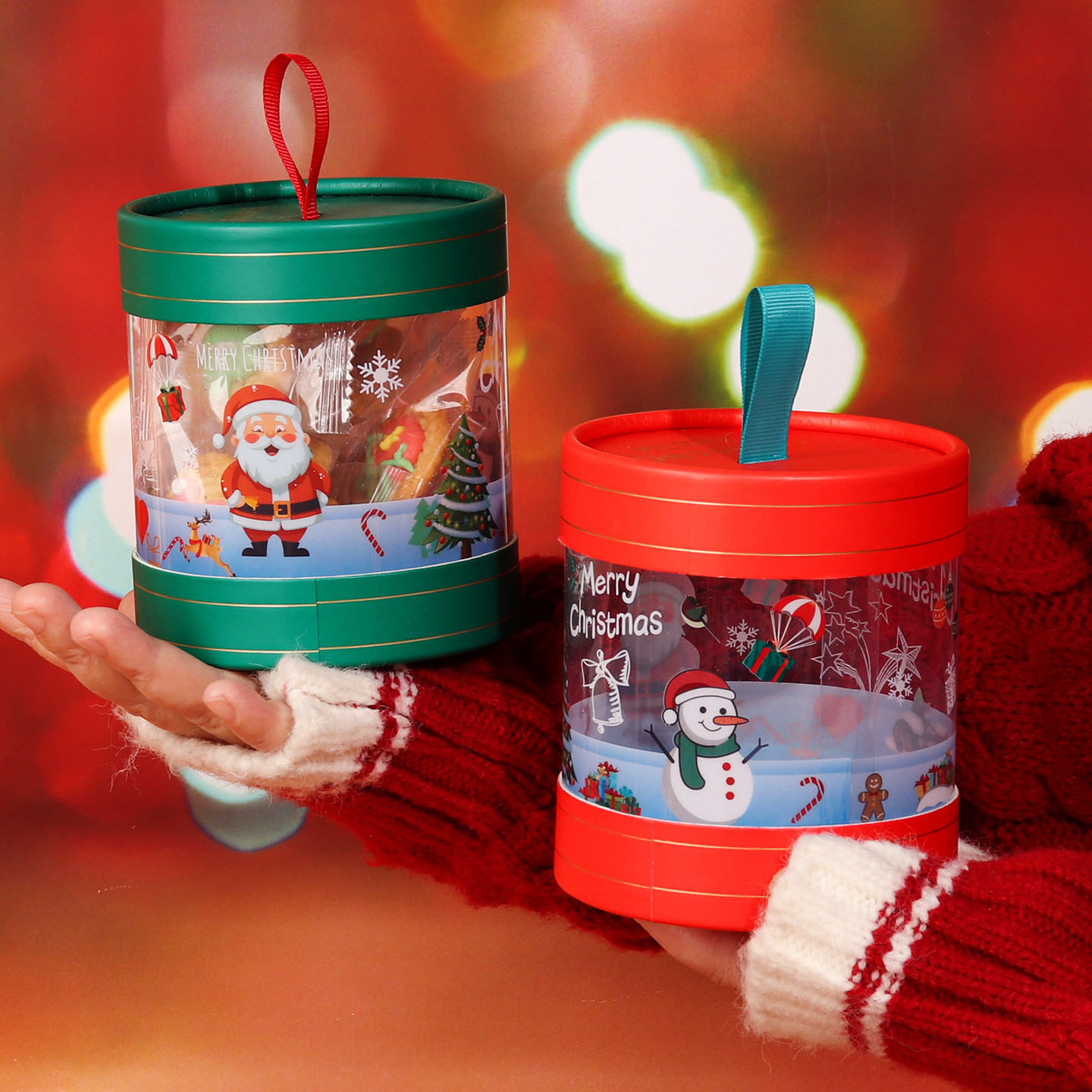 圣诞节平安夜礼盒苹果桶平安果包装盒子小朋友小礼品礼物糖果空盒