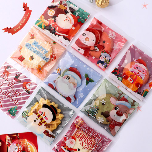 10cm圣诞节日派对老人麋鹿自粘袋