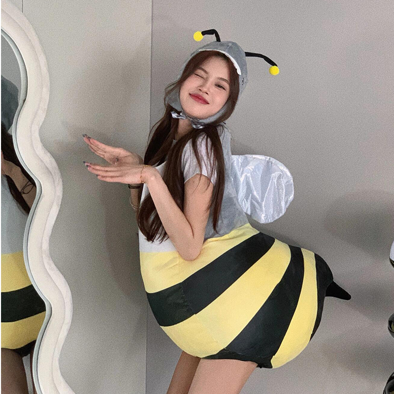 小蜜蜂人偶服装鲨鱼衣服