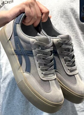 男鞋子潮2025夏季布面透气帆布鞋男小众设计港风百时尚搭板鞋ins