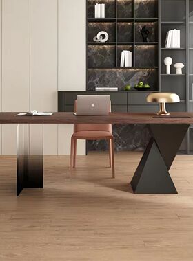 现代简约实木大板茶桌椅组合办公泡茶台客厅家用原木茶几高端禅意