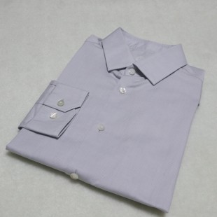 长袖 衬衫 40码 灰色商务全棉四季 方领款 蓝豹男士 超修身