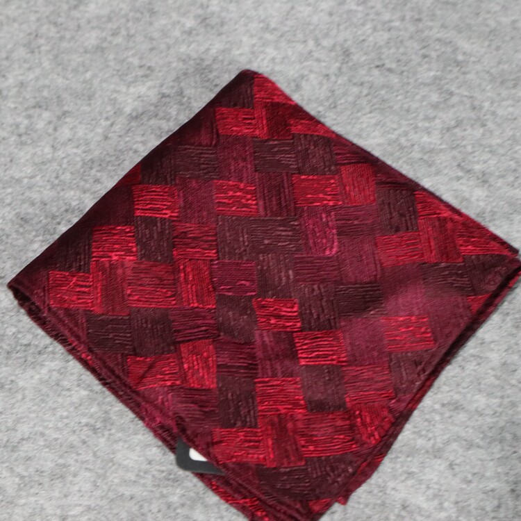 蓝豹/男士商务四季款口袋巾  暗红色纹路款 100%桑蚕丝 24*24cm