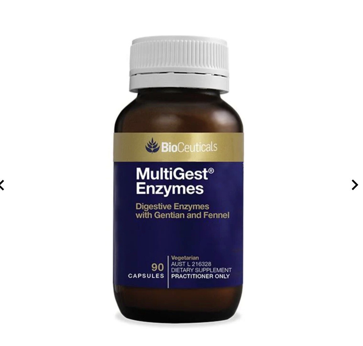 澳洲直邮 土豪BioCeuticals植物综合消化酶MultiGest 90粒包装