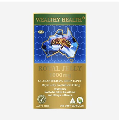 澳洲直邮Wealthy Health富澳康蜂王浆胶囊男女补充营养120粒365粒