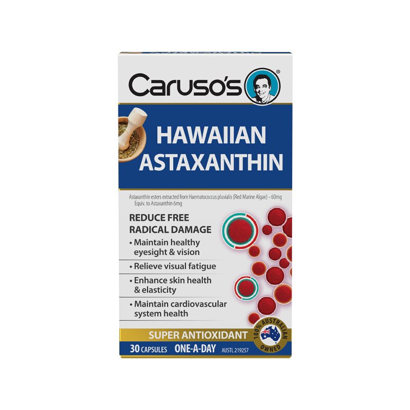 澳洲直邮carusos卡鲁索夏威夷虾青素片30粒