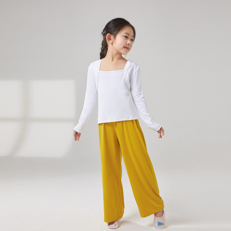 女童舞蹈服方领练功服现代基训服