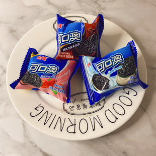 金峰可口澳草莓巧克力牛奶夹心饼干独立装办公室休闲网红零食点心