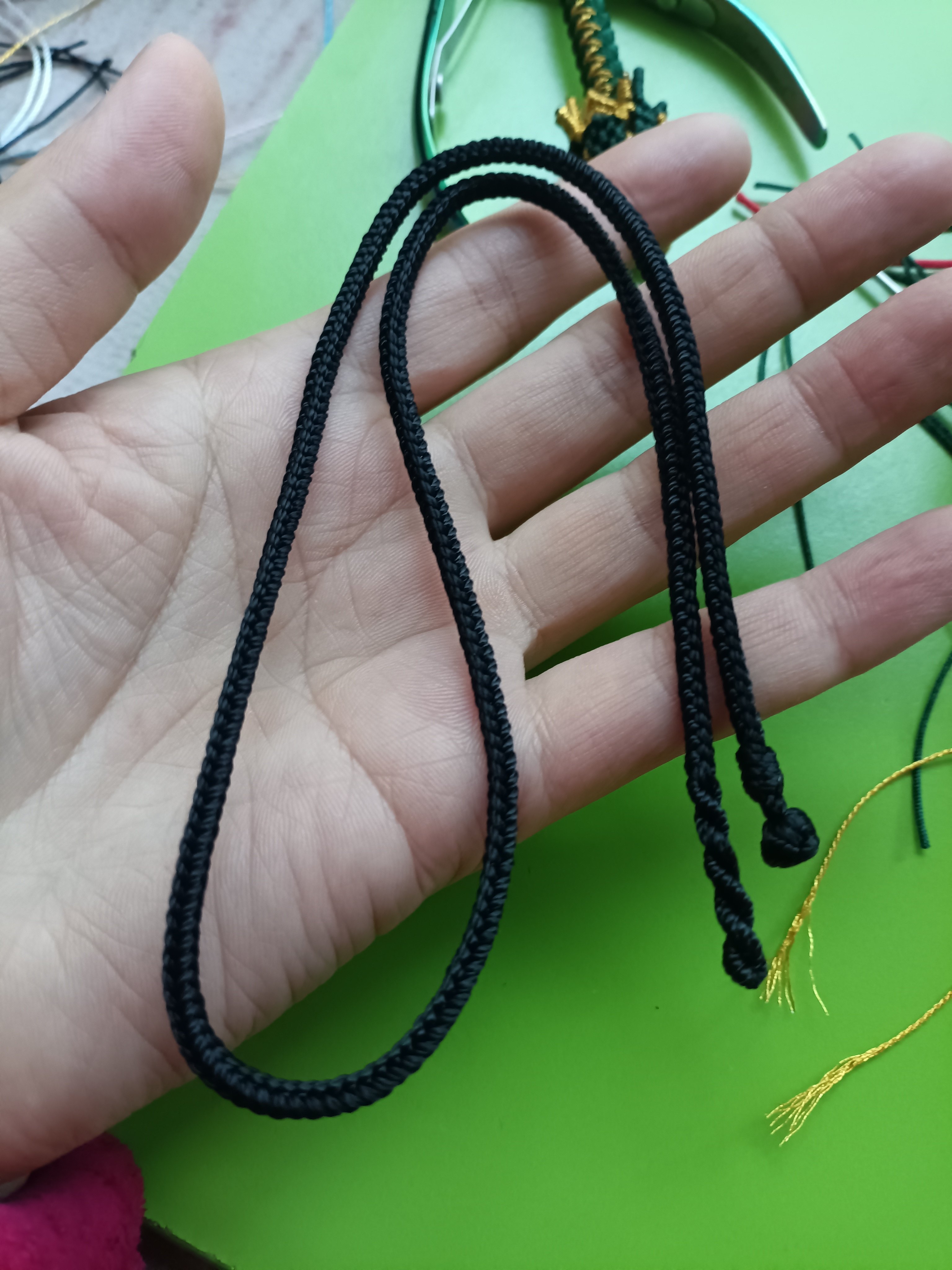 纯手工编织八股辫挂绳翡翠蜜蜡平安扣佛牌唐卡黄金吊坠绳项链绳子图片