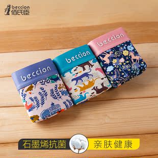 潮流潮牌ins超火性感可愛卡通韓版 2025新款 男士 印花內褲 棉四角褲