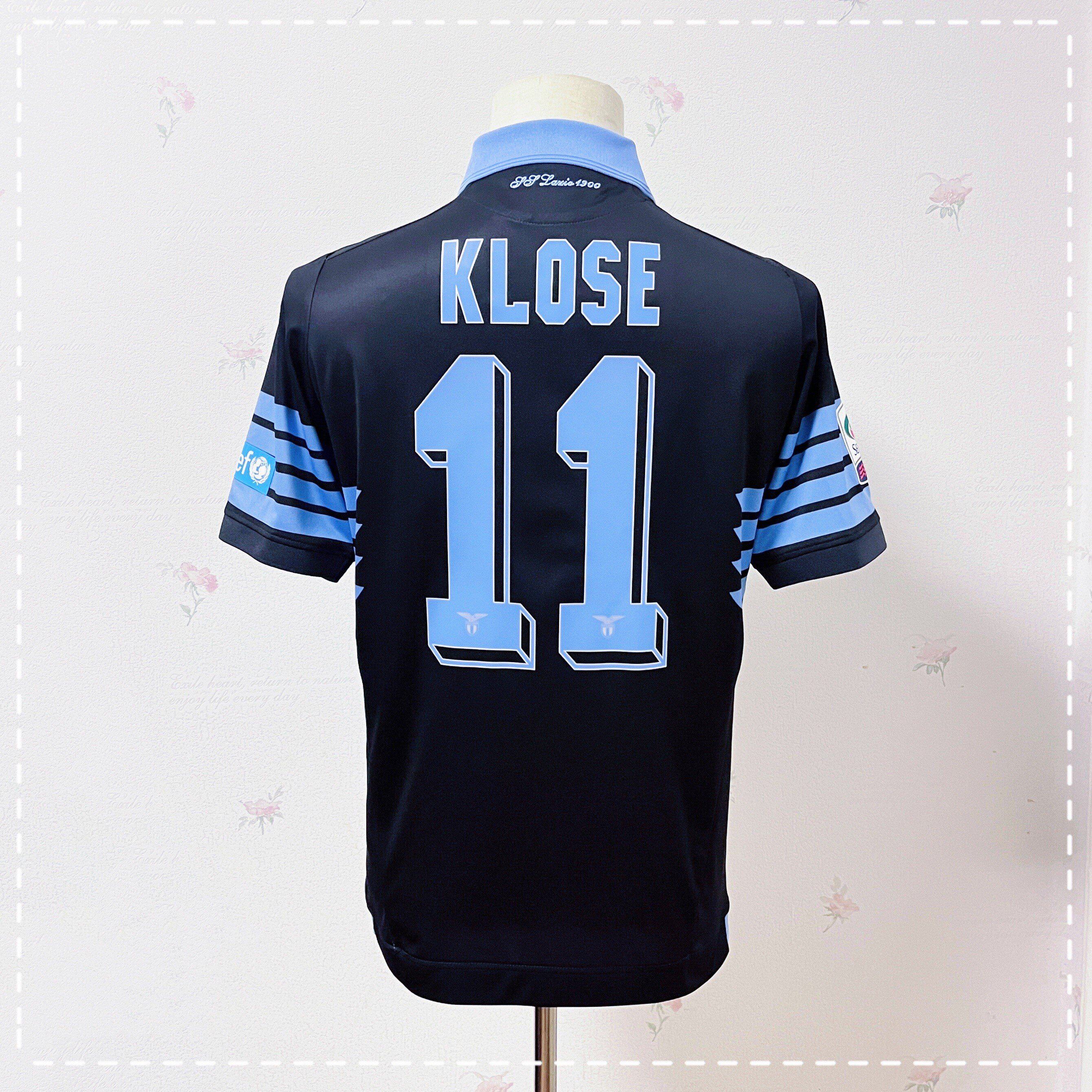 15-16 拉齐奥 Macron 客场球衣 11号 克洛泽 Danke Miro 退役赛