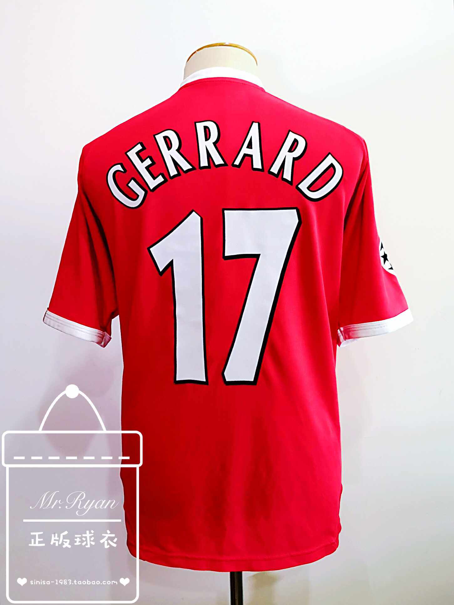 01-02-03 利物浦 主场 欧冠球衣 17号 杰拉德 球员版