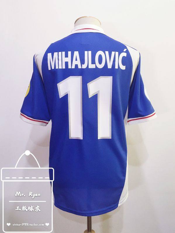 2000 欧洲杯 00-02 南斯拉夫 主场球衣 11号 米哈伊洛维奇