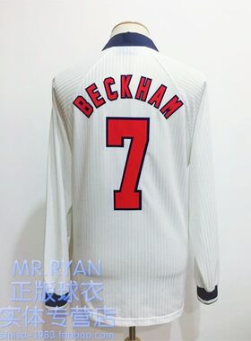 1998 世界杯 97-99 英格兰 Umbro 主场球衣 7号贝克汉姆/20号欧文