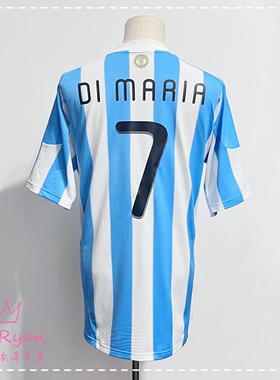 2010 世界杯 10-11 阿根廷 主场球衣 7号 迪马利亚/10号 梅西