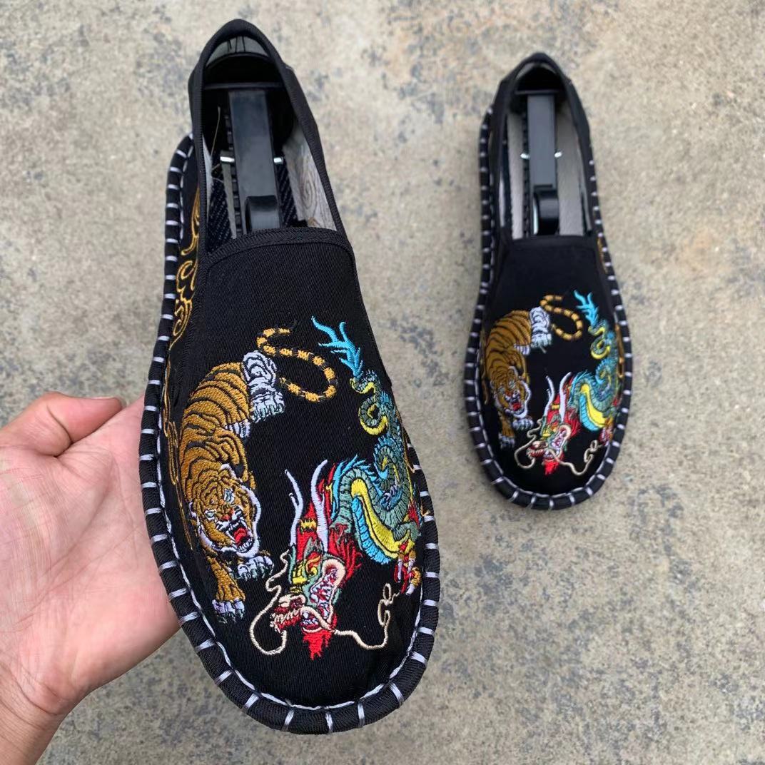 老北京布鞋鞋子一脚蹬透气潮流