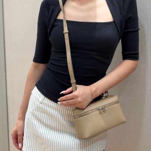 LP19饭盒包Bonaudo原厂皮全钢五金高级感单肩包百搭轻奢手提包女