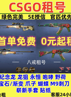 CSGO租号绿色完5E美纪念龙狙永恒野荷咆哮宝石蝴蝶爪潘多拉迈阿密