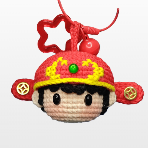 钩针成品种地吧十个勤天周边陈少熙陈ber财神爷造型挂件手工毛线