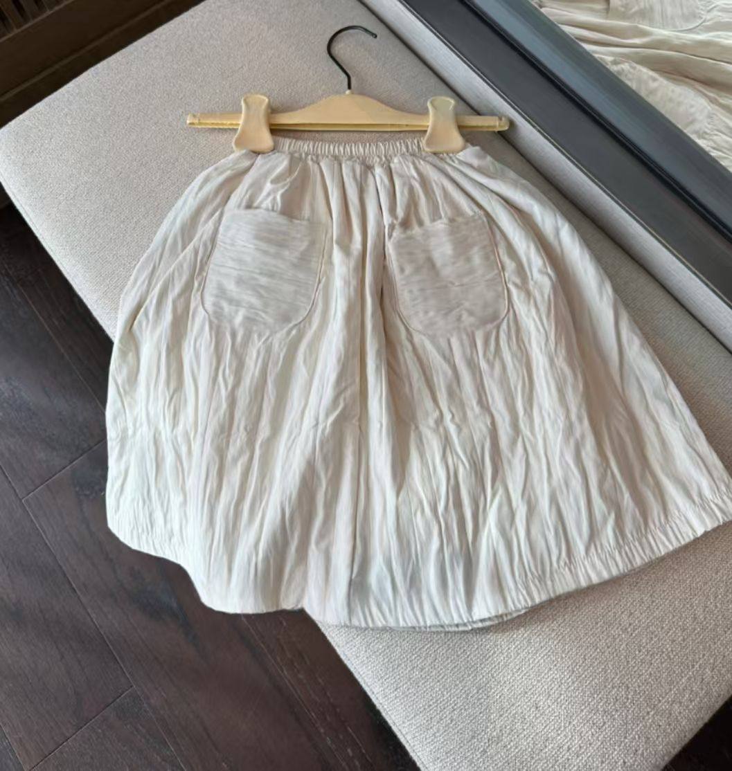 儿童裙女孩伞裙韩版中长裙加绒新品秋冬季保暖中大童可爱高腰休闲