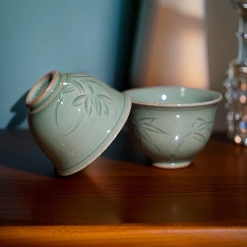 长安知己「中国非遗」耀州窑茶杯