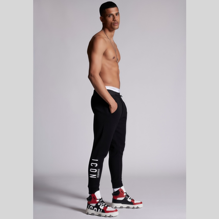 2025春秋D2新款男士束脚休闲裤潮牌时尚DSQ2字母印花百搭运动裤子