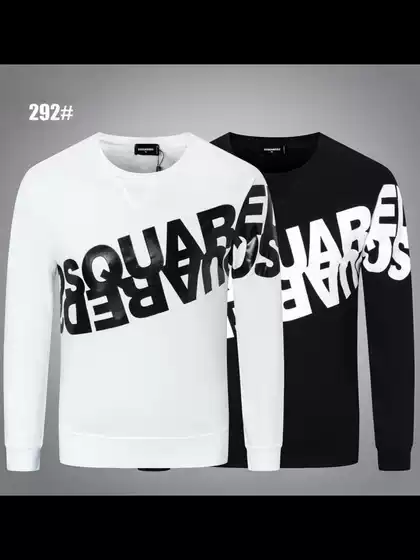 European and American High Street Fashion Brand Autumn and Winter Men's Clothing Dsq2 Double-Print Pullover Sweatshirt Versatile Round Neck Long-Sleeve Top Jacket