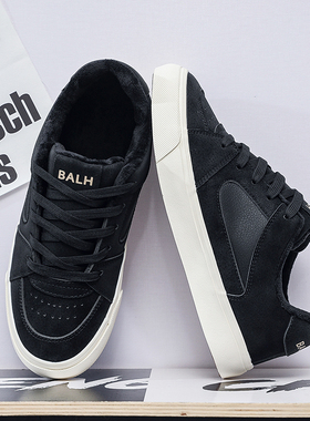 冬季男士加绒保暖板鞋简约百搭加棉时尚休闲鞋青少年小众潮流棉鞋