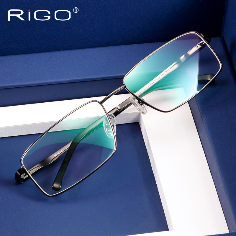 超轻纯钛眼镜架男舒适成品商务