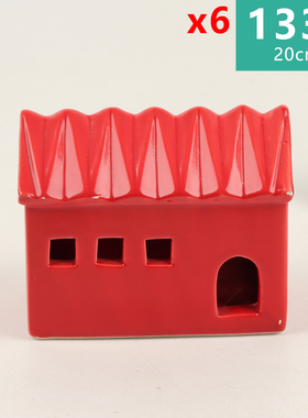 橱窗居家铁艺陶瓷房子摆件