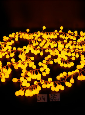 LED暖白色和白色鞭炮灯200头暖白色网状灯公园阳台布置彩灯装饰灯