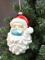 Christmas decorative items, glass painted masks, Santa Claus, snowman ornaments, Christmas tree hangers, scene arrangements thumbnail 7