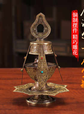 尼泊尔手工长寿宝瓶紫铜