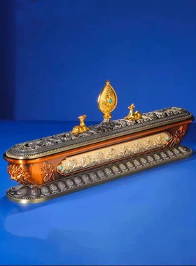 合金吉祥龙头卧香炉大号