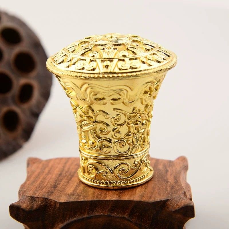 唐卡轴头铜合金精羊雕花装饰唐卡挂画字画装裱材料卷轴头一对价格