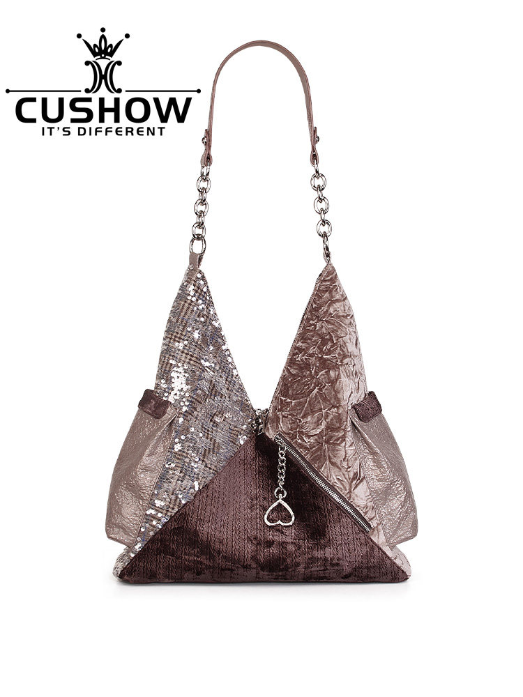 thumbnail for Kaxiu niche splicing design large-capacity chain shoulder bag 2026 new contrasting women's bag lightweight crossbody bag