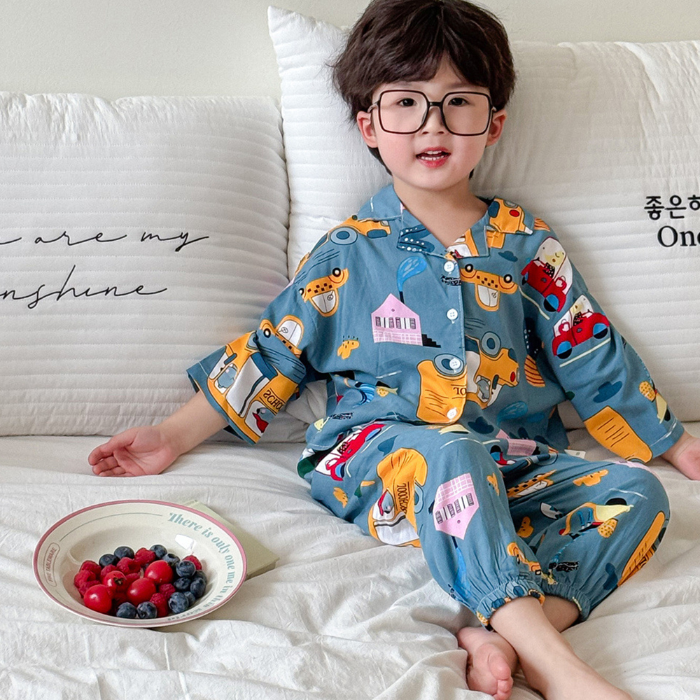 夏季儿童睡衣薄款透气家居服